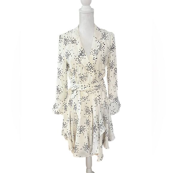 C/MEO confetti print cold shoulder wrap dress - Picture 3 of 10